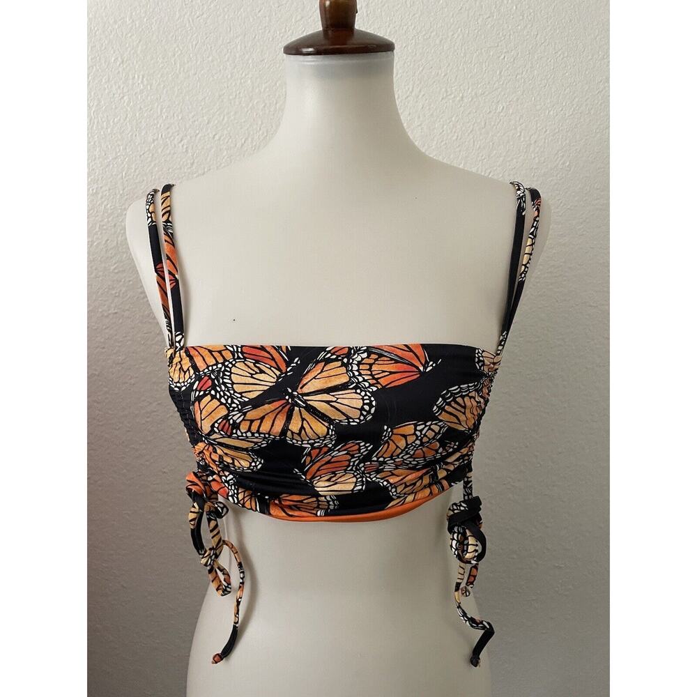 Toluca Swim Bikini Top Butterfly Print Swimwear